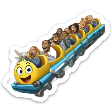 Roller-coaster sticker