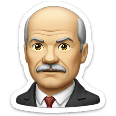 Lenin three quarters shot sticker