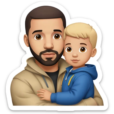 drake with a little kid sticker
