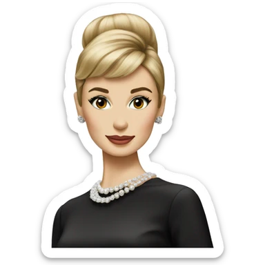 Audrey hepburn with blonde hair sticker