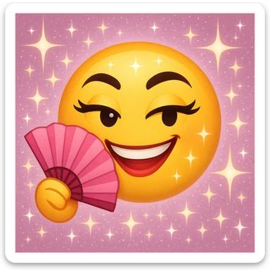 slay emoji with fan sticker