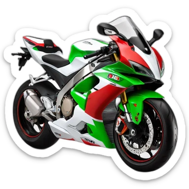APRILIA RSV4 BLANC VERT ROUGE sticker