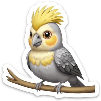 cockatiel bird chilling  sticker