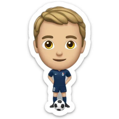 Macron jouant au foot sticker