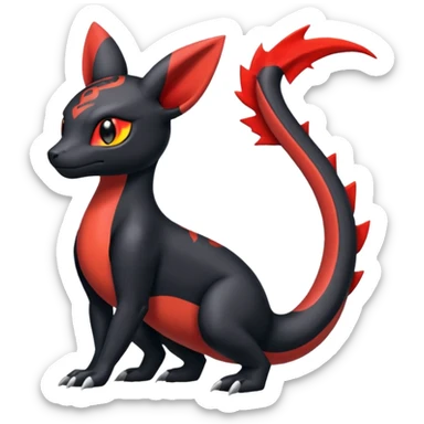 Umbreon-Salandit-Charmeleon-Guilmon-fusion sticker