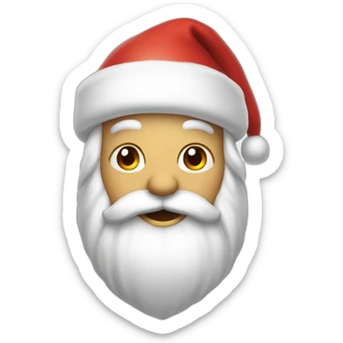 santa hushing and winking sticker