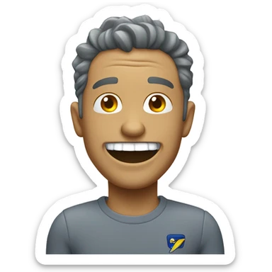 Boca sonriendo con un diente gris sticker