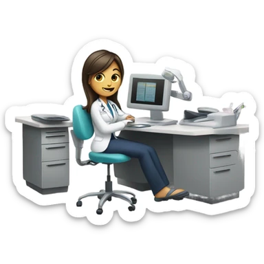 Dental receptionist  sticker