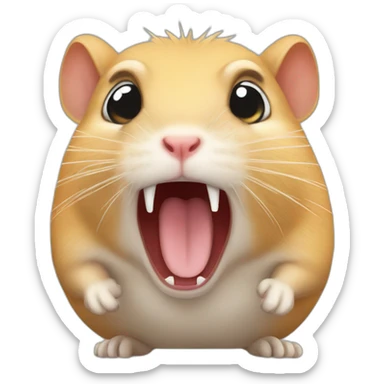 a very angry gerbil sticker