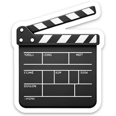 ultra minimalist film slate, one line drawing, abstract sticker