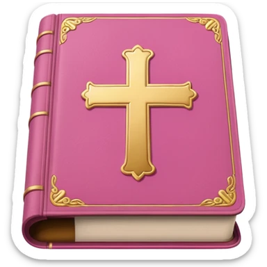 A pink bible sticker