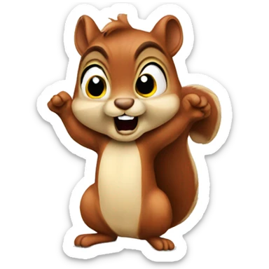 Squirrel cursing  sticker