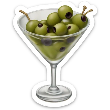 Martini with olives sticker