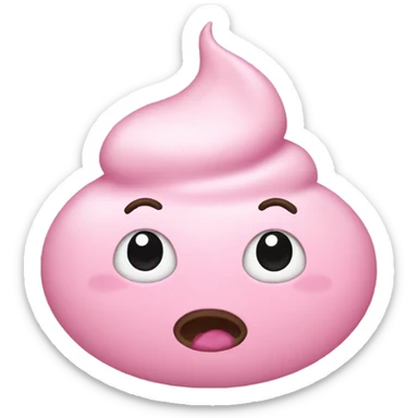 Light pink poop emoji sticker