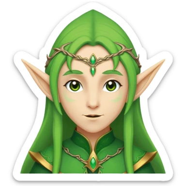 green skinned elf sticker