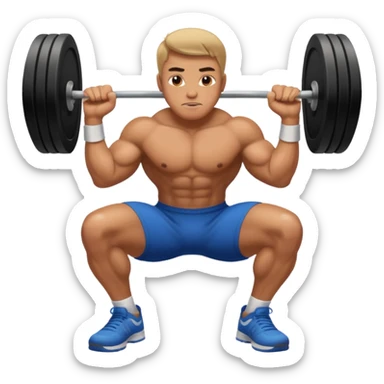 Guy squating sticker