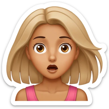 Girl Sharing shooking news sticker