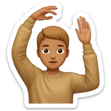 a person dabbing  sticker