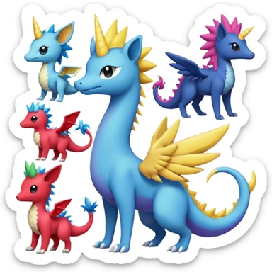 Plagg-Tikki-Spike-Trixie-Celestia-Luna-Fakémon-Pokémon-animal-hybrid-fusion (full body) sticker