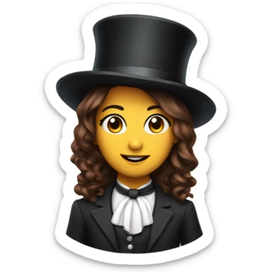  rania wearing a tophqt sticker