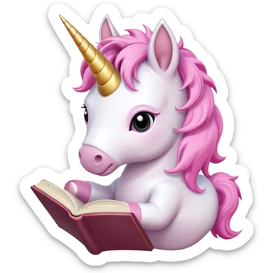 Unicorns read book
A baby unicorn lying on its belly, flipping pages with its hoof.













 sticker