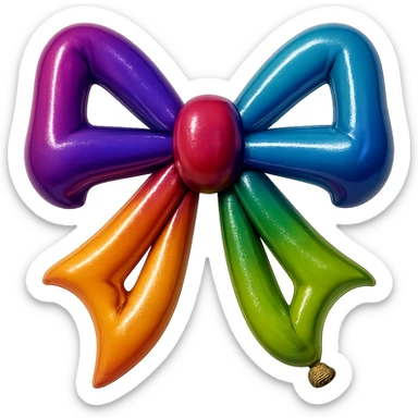 gothic bow in balloon style sticker