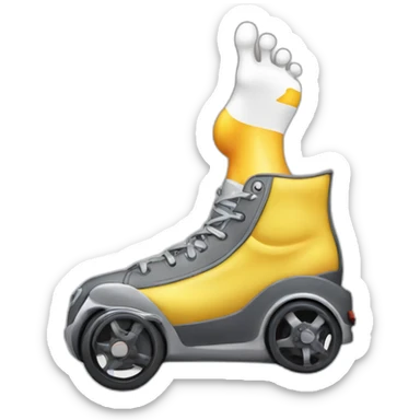 Foot on gas pedal sticker