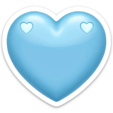 Light blu heart sticker