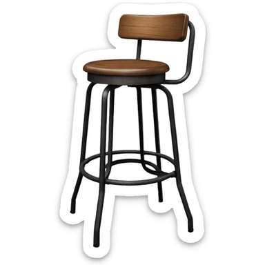 Bar stool and tipped over bar stool sticker