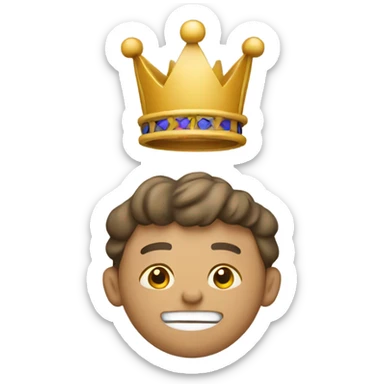 First basket man logo with a crown  sticker