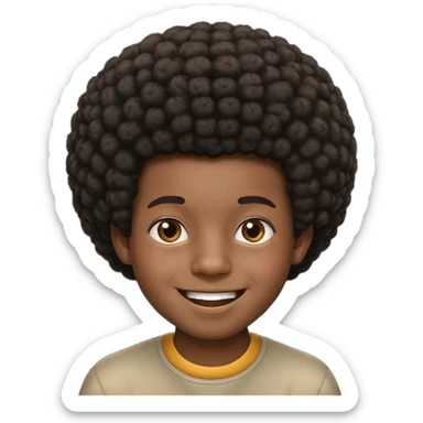Black boy with a small afro  sticker