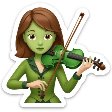 GREEN HULK FEMALE VIOLINIST sticker