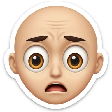 😱 — frightened face (wide-open eyes and mouth, expression) sticker
