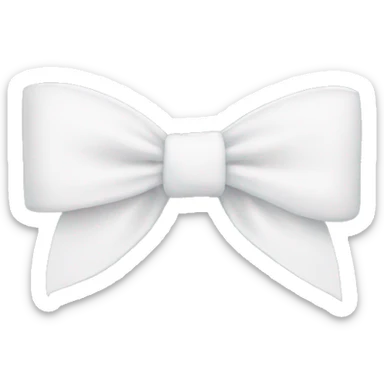 White bow sticker