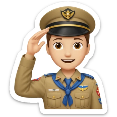 saludo scout sticker