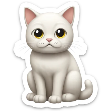 sad cat full body side view sticker