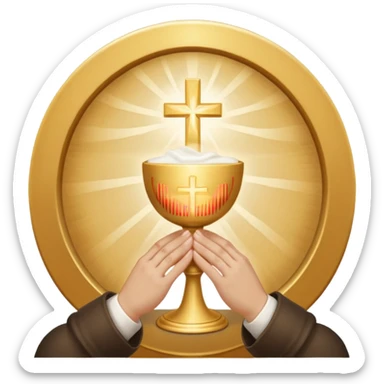 adoration and eucharist sticker