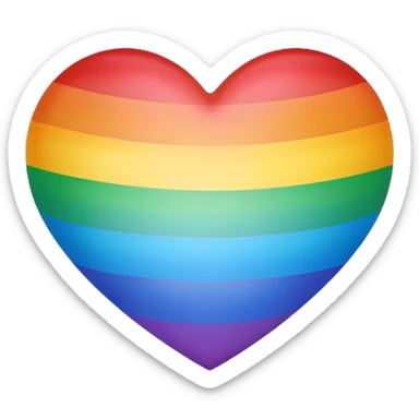 Corazón arcoiris sticker