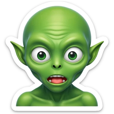 alien hungry sticker