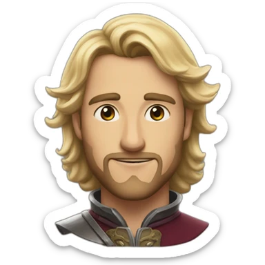 perceval from kaamelott smilling sticker
