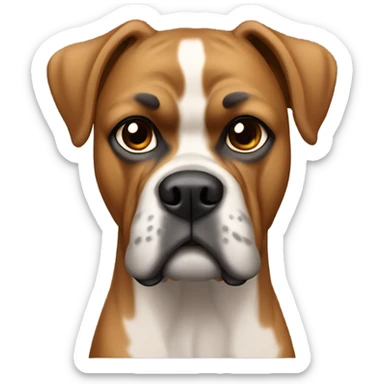 a boxer dog sticker