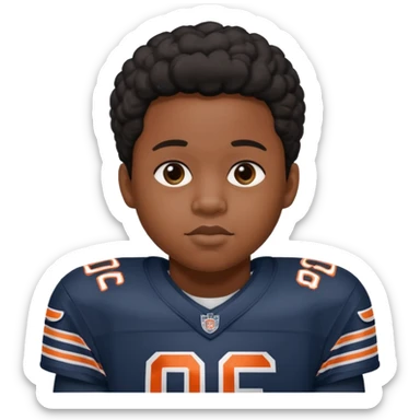 Black kid chicago bears fan sticker