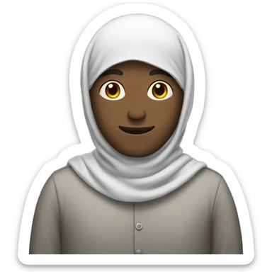 Gay man wearing a hijab sticker
