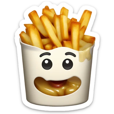 Poutine sui mange une poutine sticker