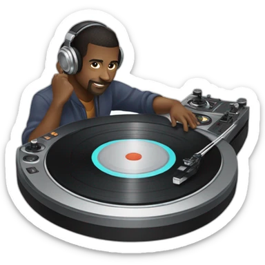 dj turntables sticker