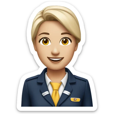 Lufthansa flight attendant sticker