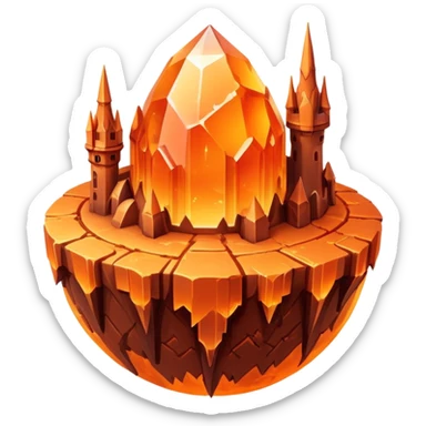 crystal mars planet, surface covered in glowing crystals  sticker