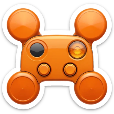 Quad couleur orange sticker