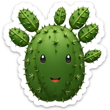 nopal sin espinas, cocido sticker