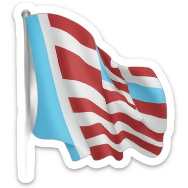 The flag of the country with light blue instead of reds  sticker